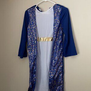 Blue Nativity King Costume – Robe, Crown & Headpiece